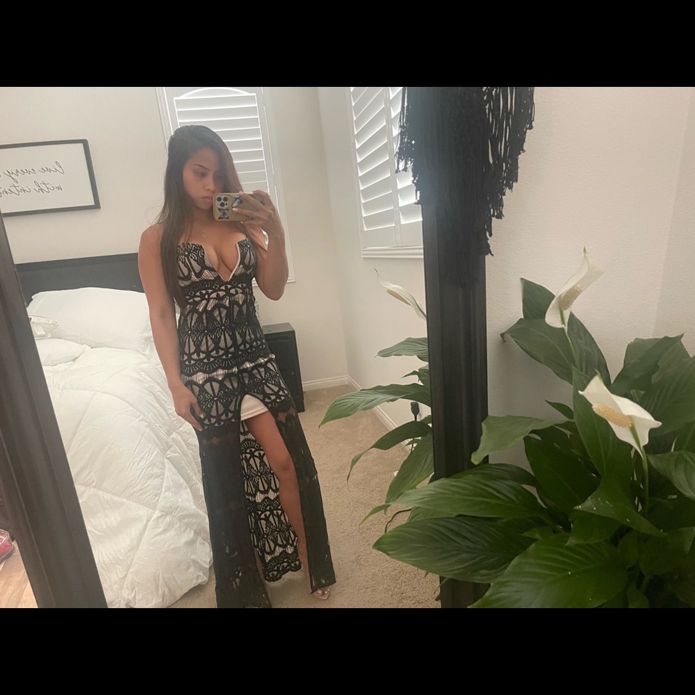 Black Long Lace Dress